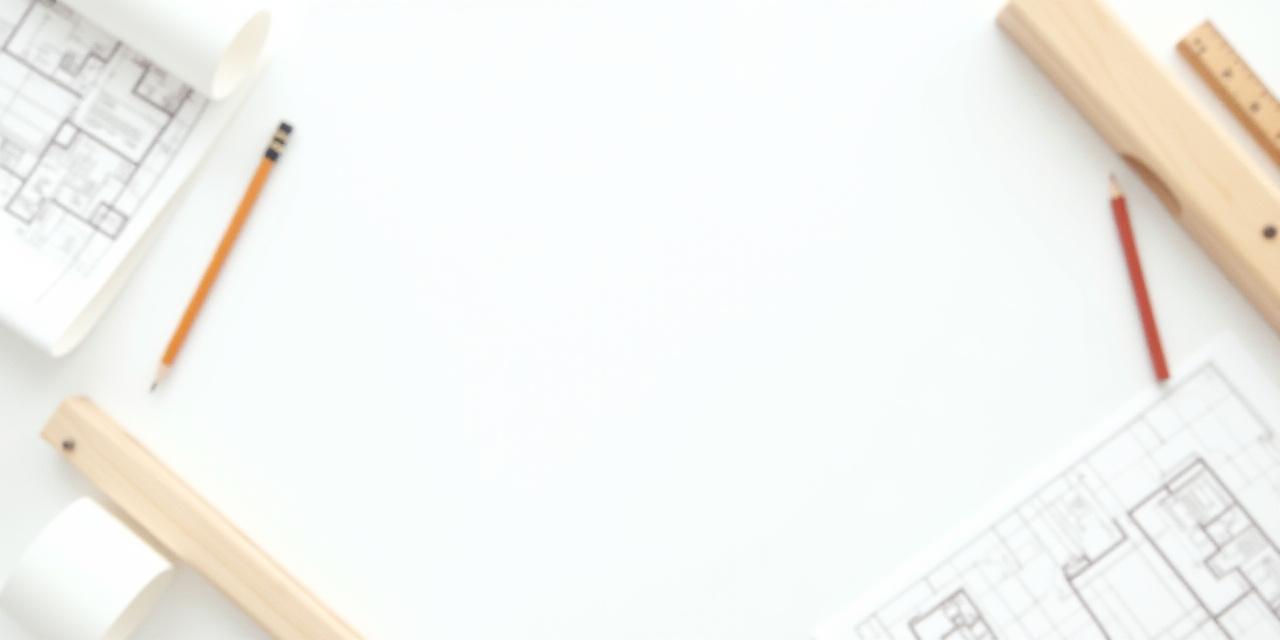 Artistic overhead shot of workshop blueprints and woodworking tools