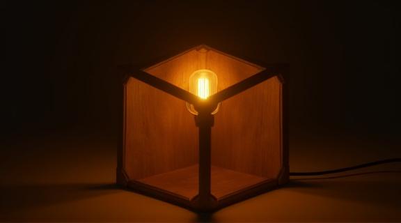 Angular geometric desk lamp DIY kit