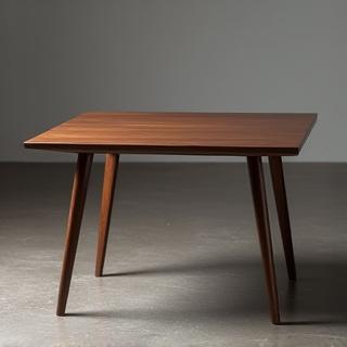 Cantilever side table made of dark oak
